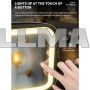 Портативна жіноча косметичка з Led дзеркалом чорна з білим